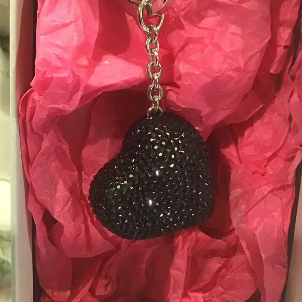 Judith Leiber  heart Keychain with crystal